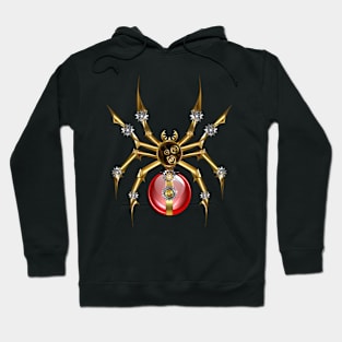 STEAMPUNK SPIDER WITH RED BELLY Hoodie